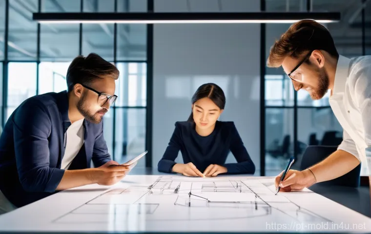 금형설계 실무에서 필요한 팀워크 기술 - **Industrial Design Team Collaboration & Communication**
A diverse team of industrial designers ...