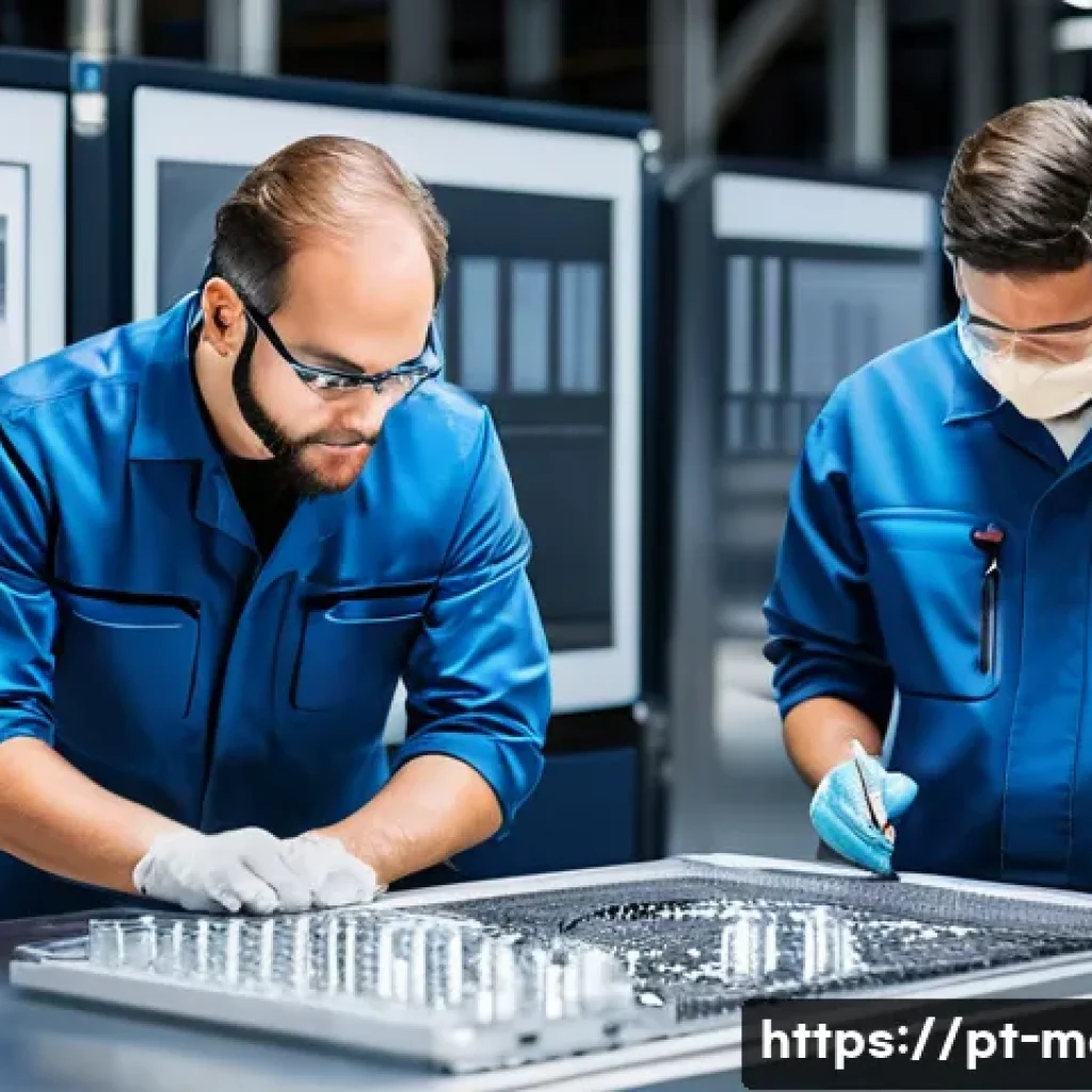 금형설계기능사 필수 이론 정리 - A highly detailed industrial scene showcasing a precision mold design workshop focused on mold compo...