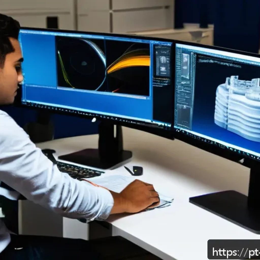 금형설계기능사로 실무 경험 쌓는 방법 - A modern engineering workspace featuring a young Brazilian design trainee actively working on a 3D C...