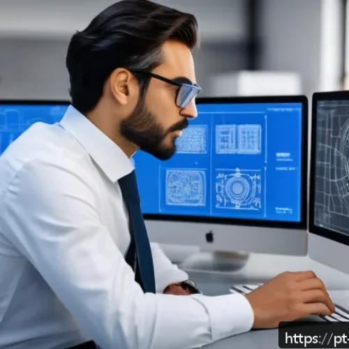 금형설계와 CAD 활용 방법 - A detailed digital workspace showing a professional CAD engineer designing a precision mold on a hig...